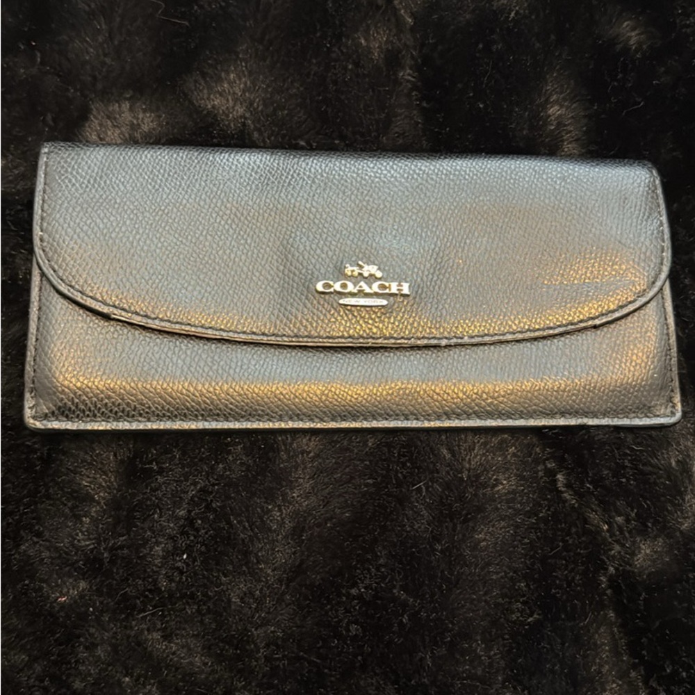 Coach Black Leather Women's Wallet